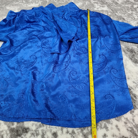 Vintage Ruffle Front Shoulder Pad Button Back 7/8 - Picture 9 of 12